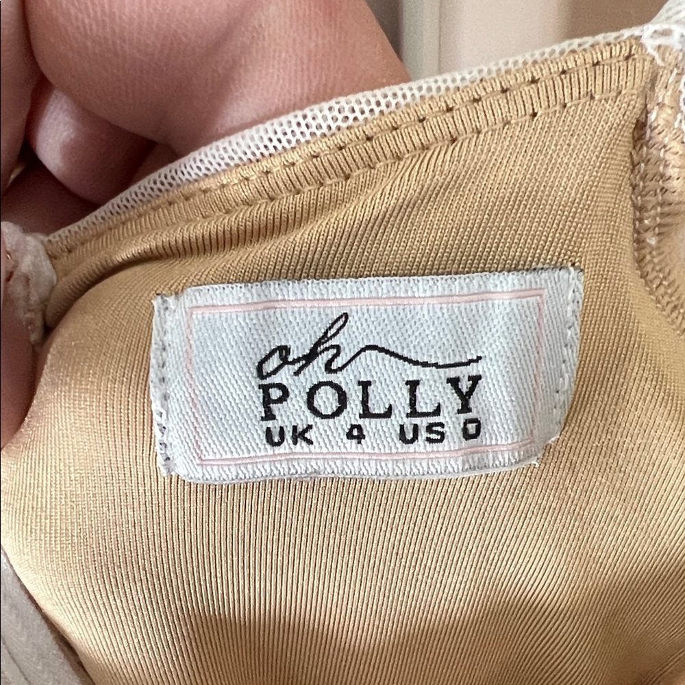 Oh Polly Cream Ruched Blouse - Picture 2 of 3